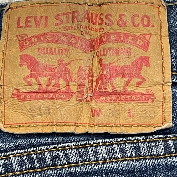 LEVI’S 514 Men’s Straight Leg Denim Blue Jeans - Picture 9 of 9